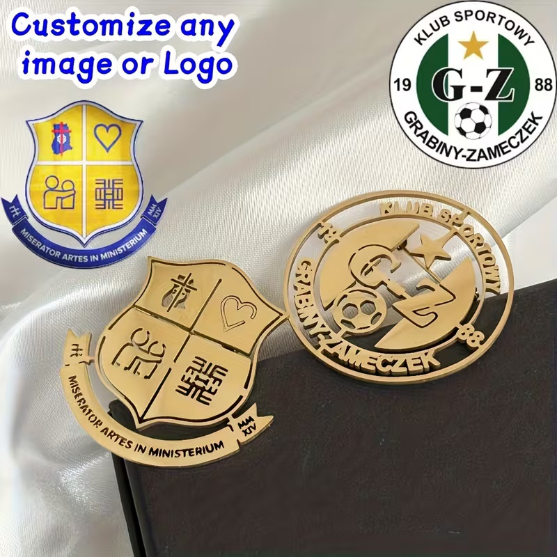 Men Accessories Kit - Benutzerdefinierte Logo-Brosche, einfache Kreativität, Edelstahl, Firmenmuster,