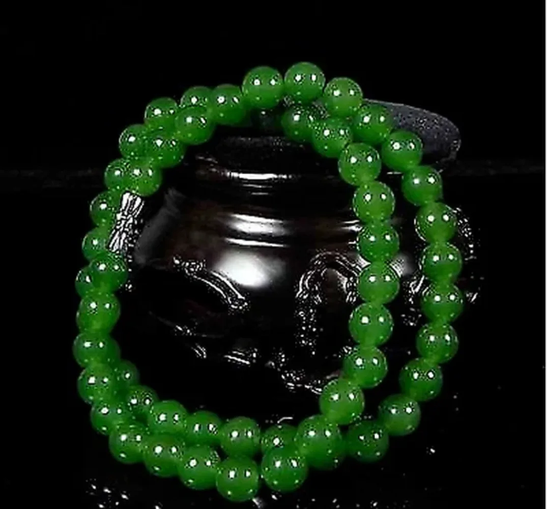 Men Accessories Jewelry - Echte natürliche grüne Perlen Halskette chinesischer