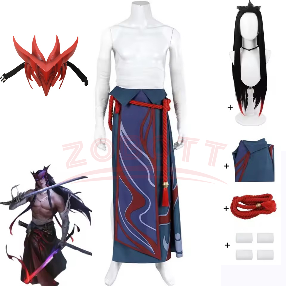Men Accessories Kit - Spiel LOL Unforgotten Yone Cosplay Kostüm