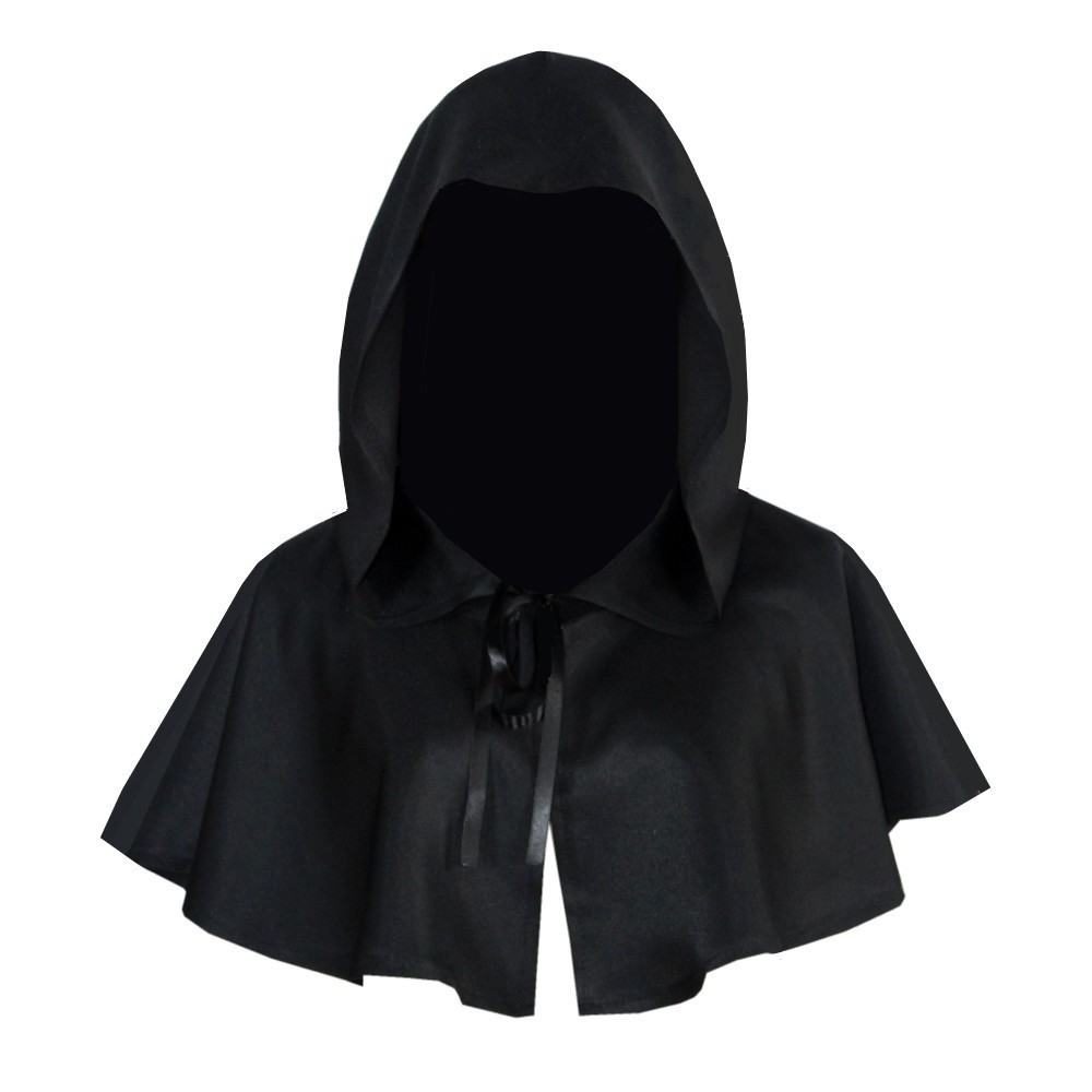 Men Accessories Kit - Halloween Cosplay Todesmantel Kurzer Kapuzenumhang Zauberer