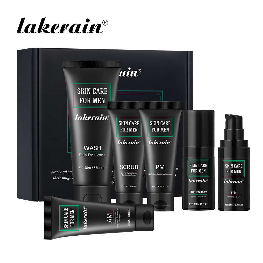 Men Accessories Kit - Lakerain Hautpflege-Set für Männer, Ölkontrolle, hautstraffend,