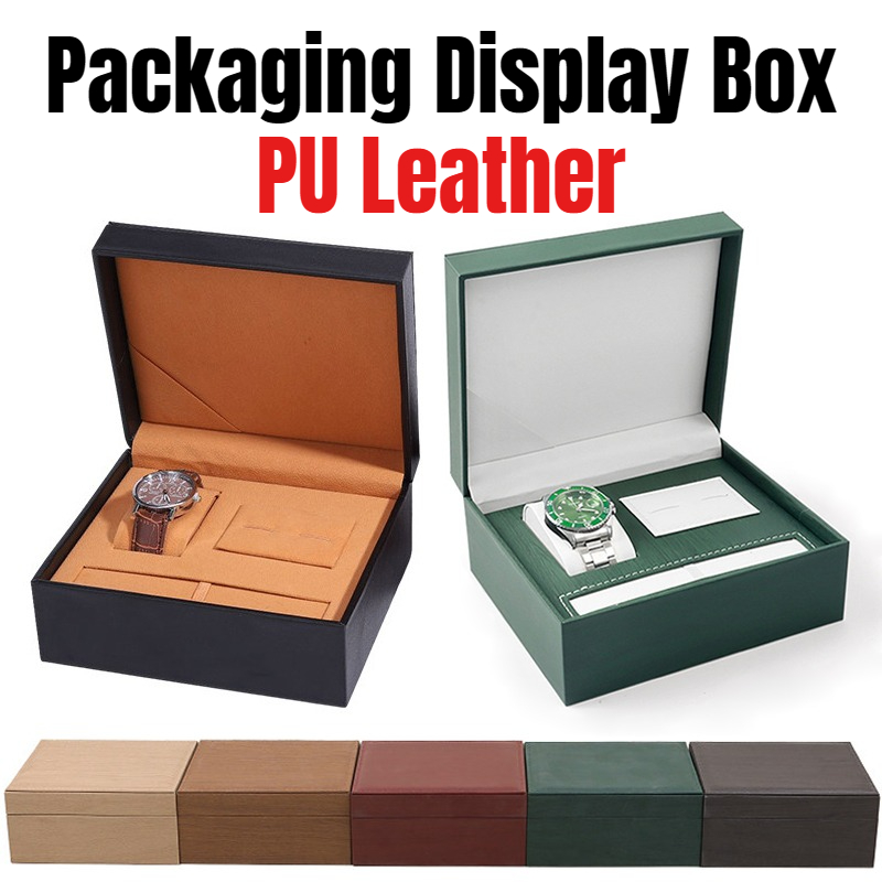 Cufflink Box Set - PU-Leder Luxus Schmuck- und Manschettenknopfbox Uhrenbox