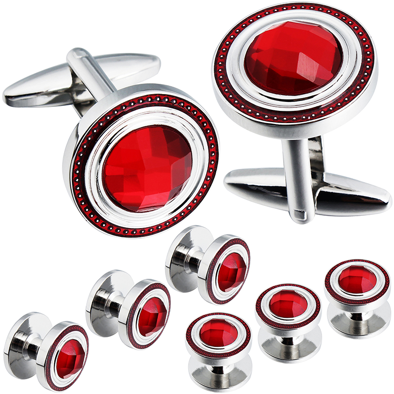 Cufflink Box Set - HAWSON Kristall Manschettenknöpfe und Studs Sets