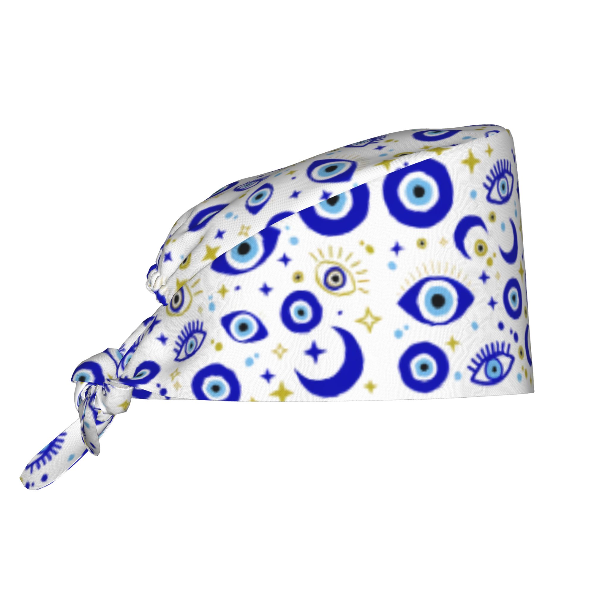 Men Accessories Evil Eye - Maßgefertigte Arbeitskappe mit Nazar-Türkei-Böses-Auge-Muster, Operationsmützen für