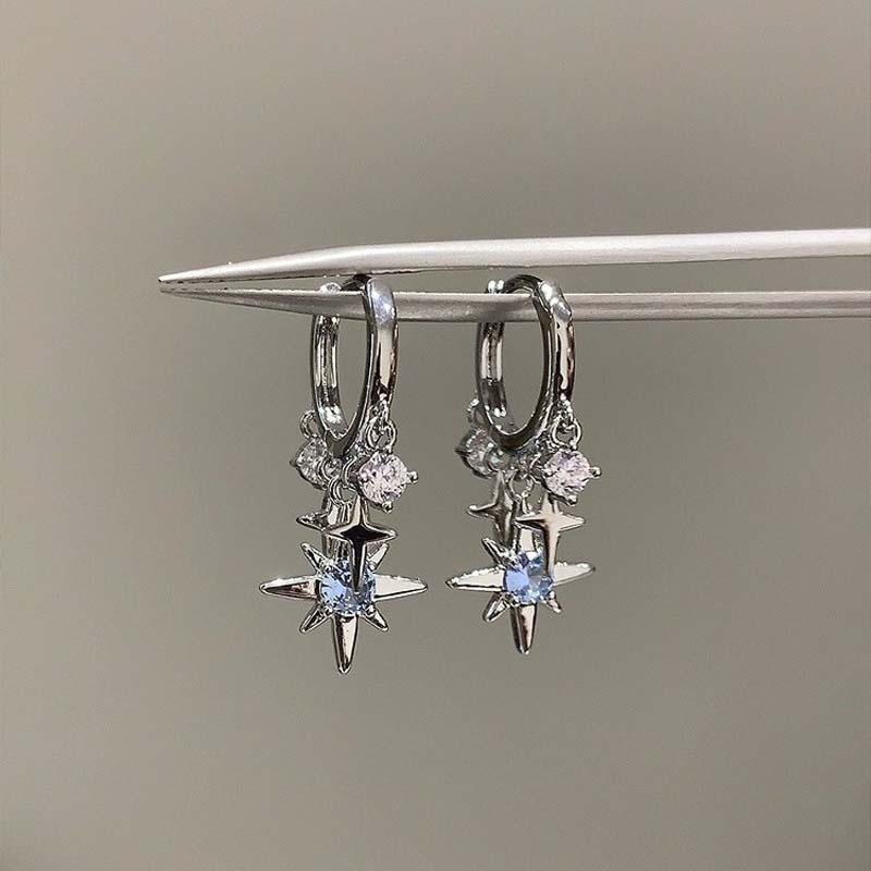 Men Accessories Sale - Neue Y2K Blau Zirkon Stern Quaste