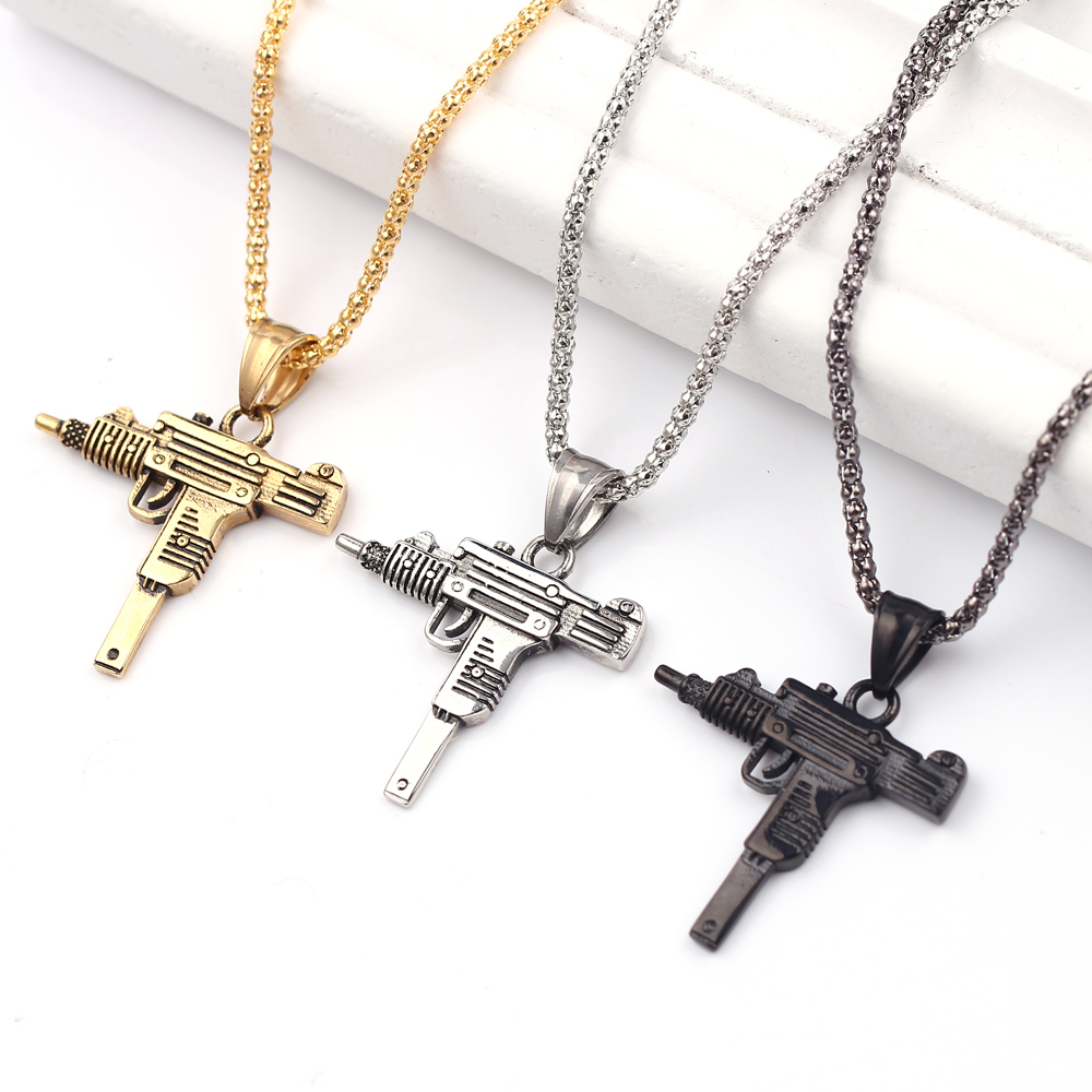 Punk Uzi Pistolen-Maschinengew – Men Accessories Jewelry Bewertung und Preis
