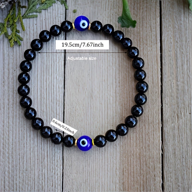 Modisches blaues Evil-Eye-Perl – Men Accessories Evil Eye Bewertung und Preis