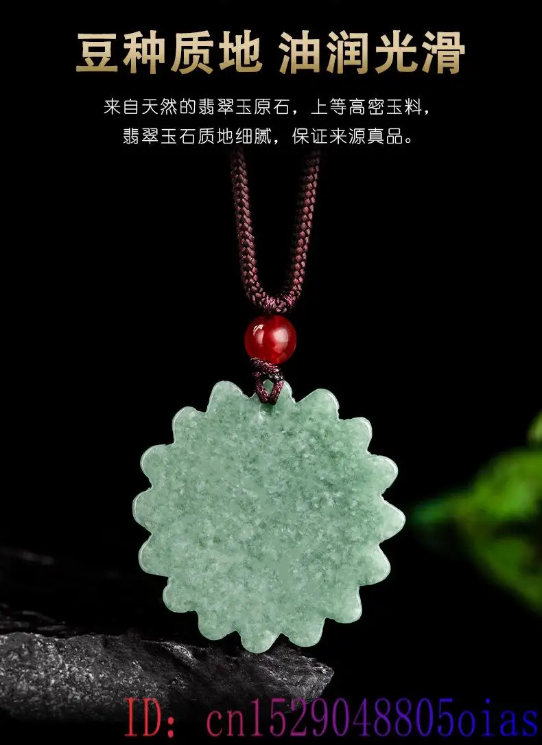Grüne Jadeit Sonnenblume Anhän – Men Accessories Jewelry Bewertung und Preis