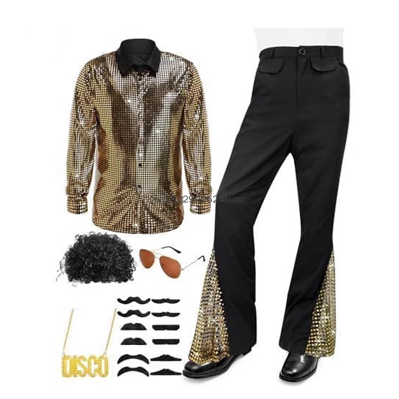 70er Jahre Vintage Disco-Kostü – Men Accessories Kit Bewertung und Preis