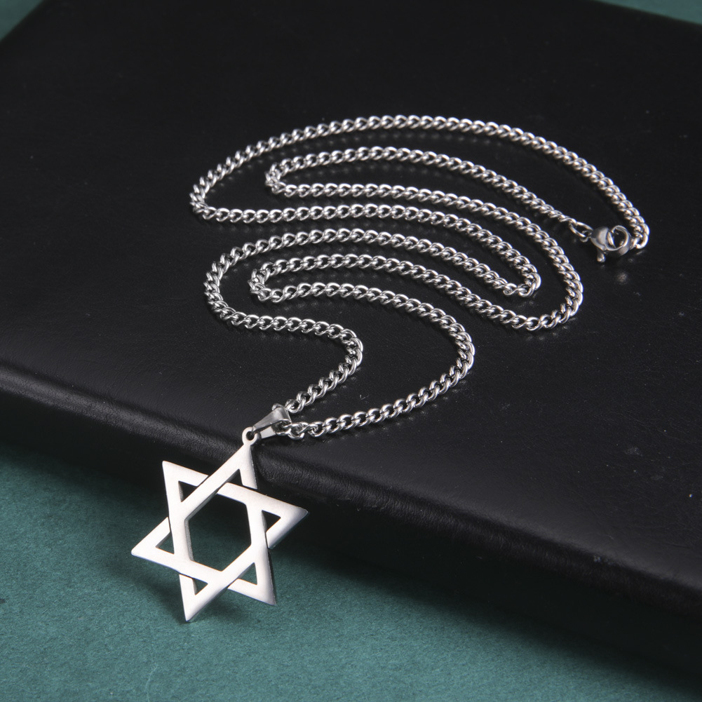 Edelstahl-Davidstern-Anhänger- – Men Accessories Jewelry Bewertung und Preis